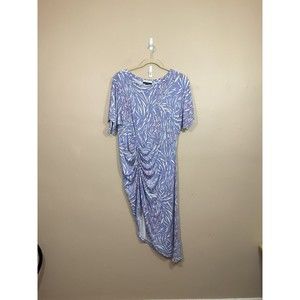 Eloquii Womens Zebra Print Dress Womens 14/16 Purple Party Wedding Guest NWT